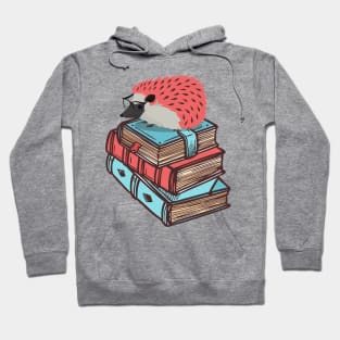 'Book Nerd Hedgehog' Lovely Book Worm Gift Hoodie